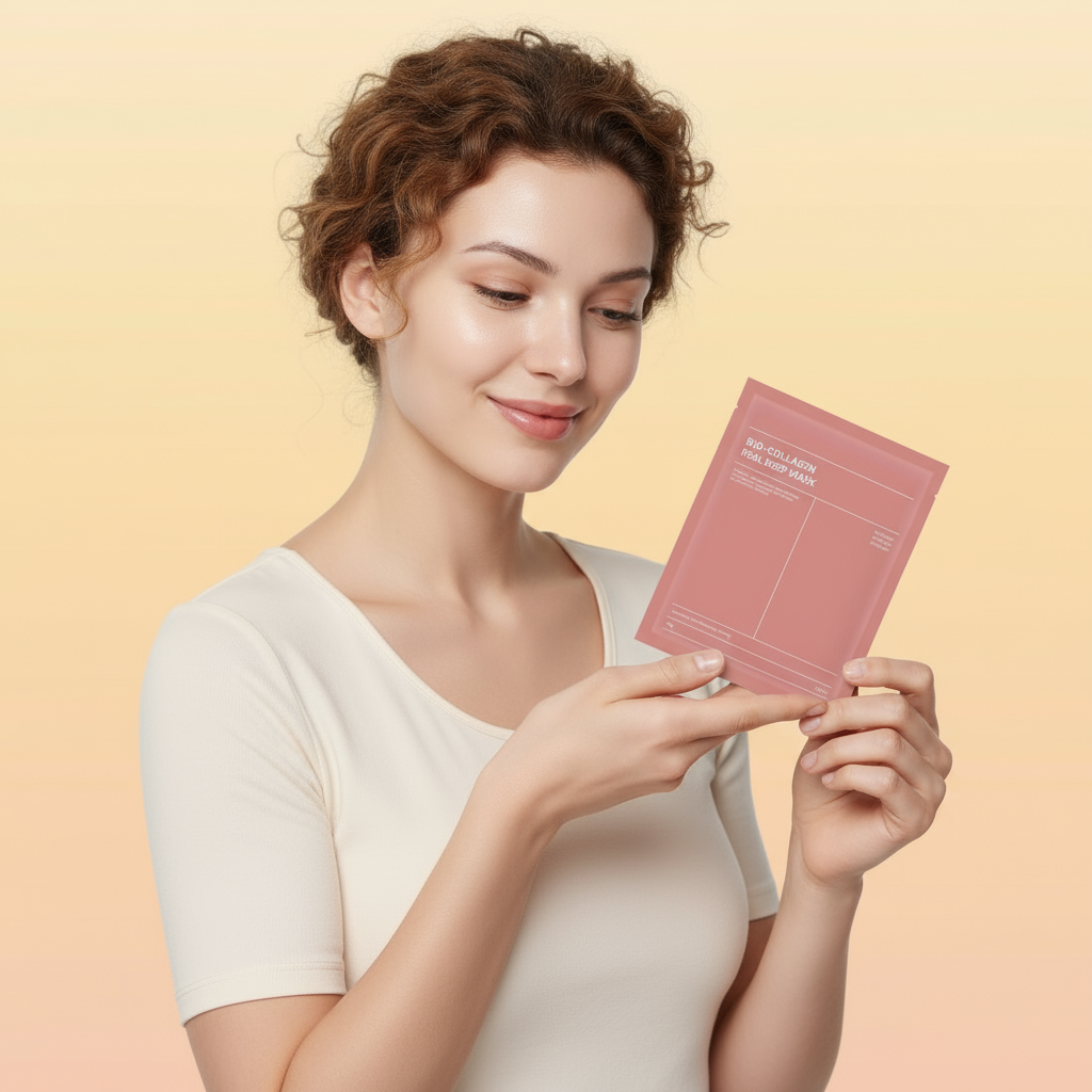 Mascarilla de hidrogel coreana con biocolágeno – Paquete de 5