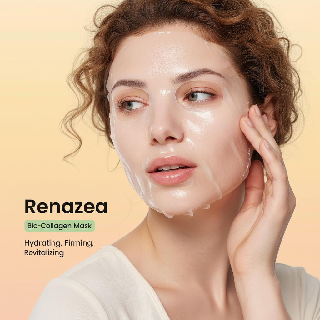 Mascarilla de hidrogel coreana con biocolágeno – Paquete de 5